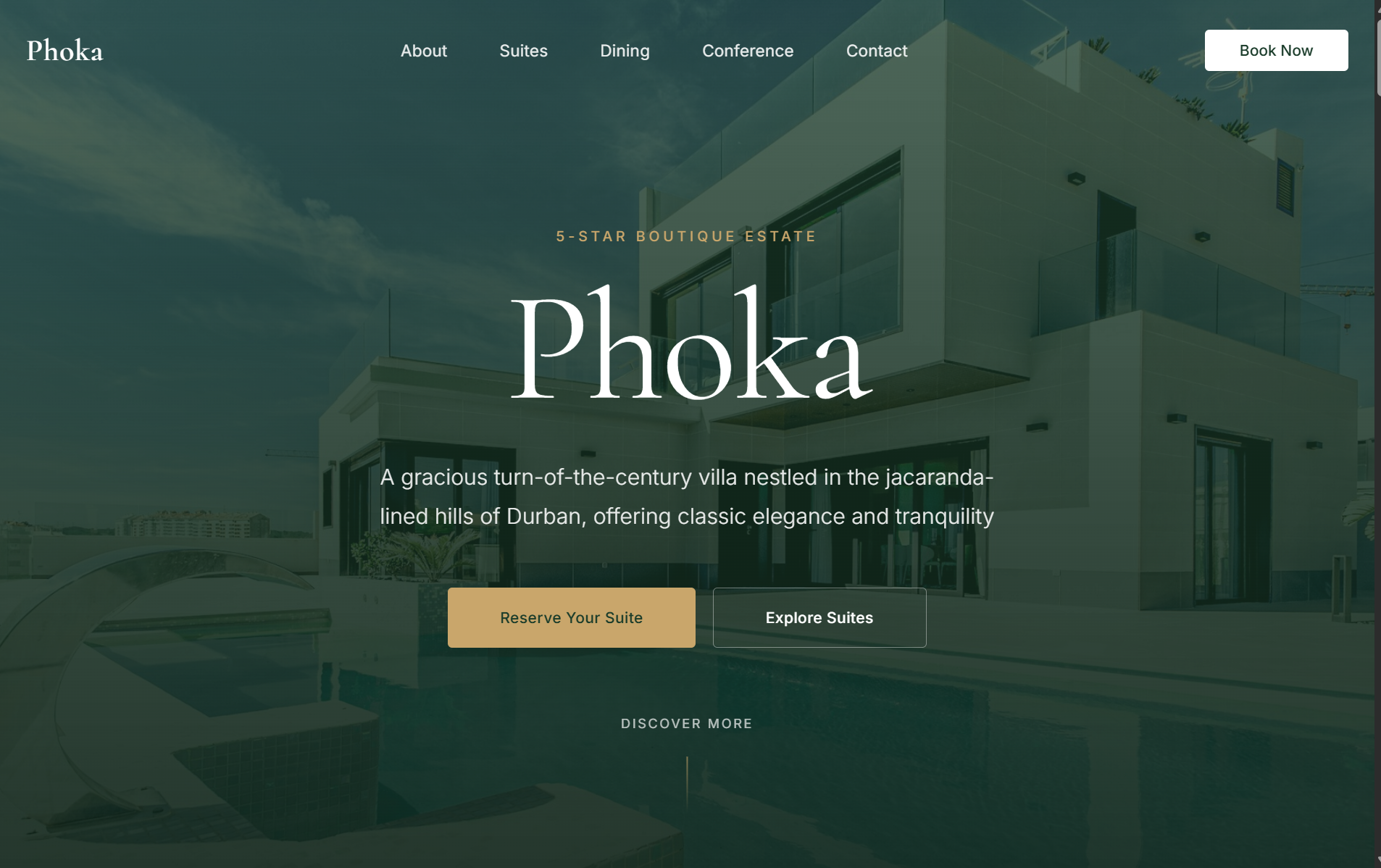 Phoka Boutique Estate website preview